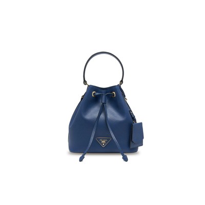 PRADA SAFFIANO BUCKET BAG BLUETTE 1BZ032 (23*22*14cm) 